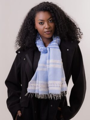 Blue Nile Handwoven Shawl